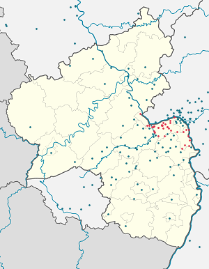 Karte von Landkreis Mainz-Bingen mit Markierungen für die einzelnen Unterstützenden