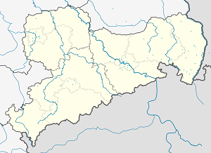 Kart over Görlitz med markører for hver supporter