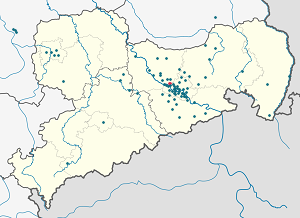 Map of Radebeul with markings for the individual supporters