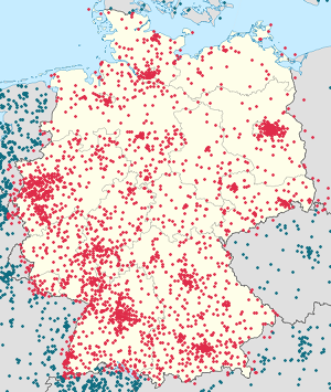 Karte von Deutschland mit Markierungen für die einzelnen Unterstützenden