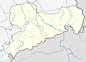 Karte von Sachsen mit Markierungen für die einzelnen Unterstützenden