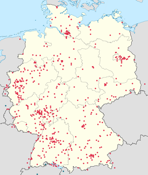 Карта Германия с тегами для каждого сторонника