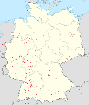 Karte von Deutschland mit Markierungen für die einzelnen Unterstützenden