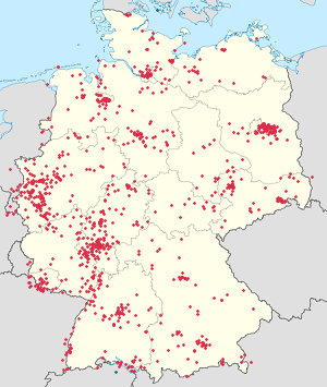 Karte von Deutschland mit Markierungen für die einzelnen Unterstützenden