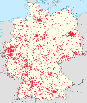 Map of Germany with markings for the individual supporters