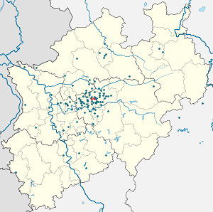 Carte de Innenstadt West avec des marqueurs pour chaque supporter