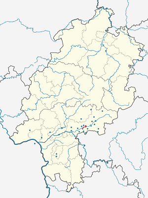 Karte von Gelnhausen mit Markierungen für die einzelnen Unterstützenden