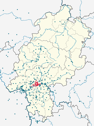 Karte von Frankfurt am Main mit Markierungen für die einzelnen Unterstützenden