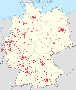 Karte von Deutschland mit Markierungen für die einzelnen Unterstützenden