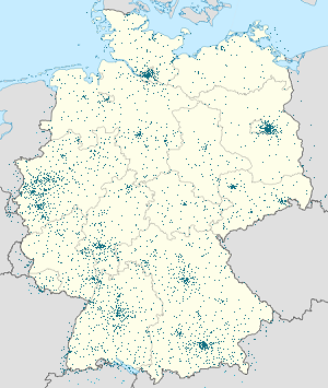 Mapa mesta Nemecko so značkami pre jednotlivých podporovateľov
