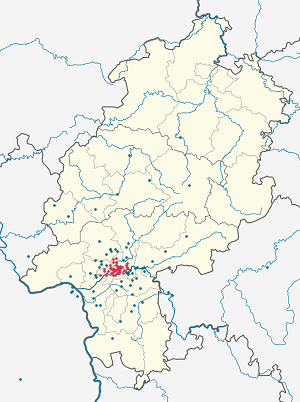 Karte von Frankfurt am Main mit Markierungen für die einzelnen Unterstützenden