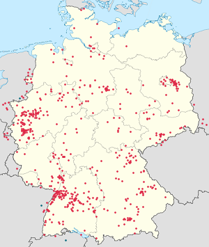 Karte von Deutschland mit Markierungen für die einzelnen Unterstützenden