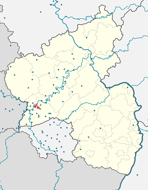 Harta zonei Trier cu markeri pentru fiecare susținător