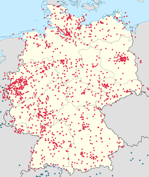 Karte von Deutschland mit Markierungen für die einzelnen Unterstützenden