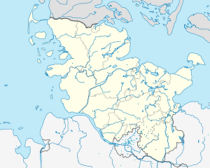 Schleswig-Holstein kartta tunnisteilla jokaiselle kannattajalle