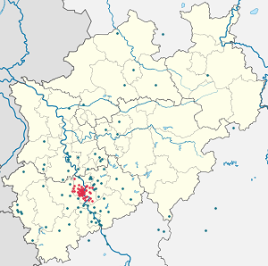 Karte von Köln mit Markierungen für die einzelnen Unterstützenden