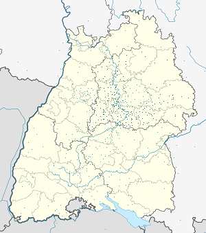 Kort over Stuttgart med tags til hver supporter 