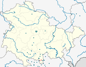 Map of Sonneberg with markings for the individual supporters
