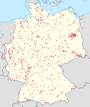 Karte von Deutschland mit Markierungen für die einzelnen Unterstützenden