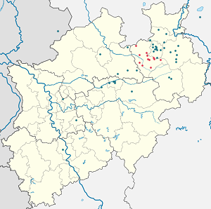 Map of Gütersloh with markings for the individual supporters