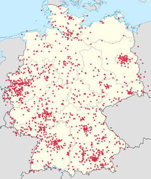 Karte von Deutschland mit Markierungen für die einzelnen Unterstützenden