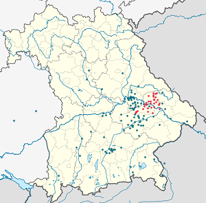 Karte von Landkreis Straubing-Bogen mit Markierungen für die einzelnen Unterstützenden