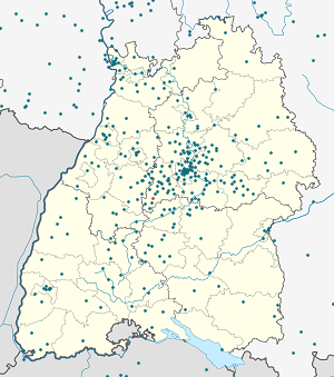 Karte von Herrenberg mit Markierungen für die einzelnen Unterstützenden