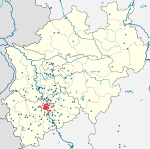Map of Cologne with markings for the individual supporters