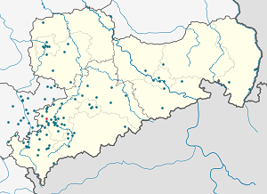 Map of Werdau with markings for the individual supporters