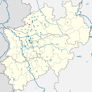 Karte von Gescher mit Markierungen für die einzelnen Unterstützenden
