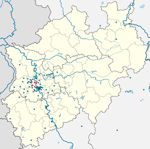 Karte von Meerbusch mit Markierungen für die einzelnen Unterstützenden