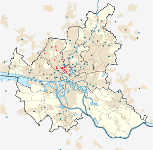 Harta e Eimsbüttel me shenja për mbështetësit individual 