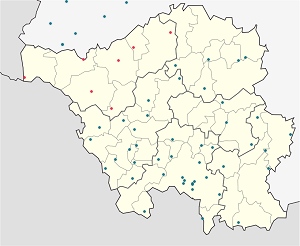 Karte von Landkreis Merzig-Wadern mit Markierungen für die einzelnen Unterstützenden
