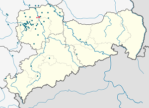 Karte von Eilenburg mit Markierungen für die einzelnen Unterstützenden