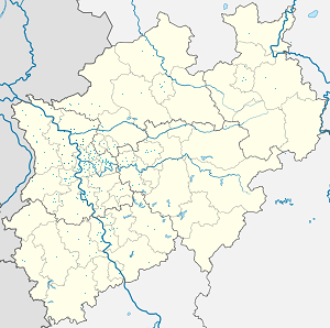 Mapa města Okres Wesel se značkami pro každého podporovatele 