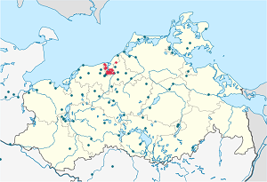 Karte von Rostock mit Markierungen für die einzelnen Unterstützenden