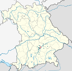 Karte von Freising mit Markierungen für die einzelnen Unterstützenden