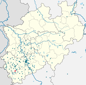 Map of Nideggen with markings for the individual supporters