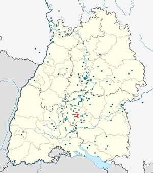 Karte von Albstadt mit Markierungen für die einzelnen Unterstützenden