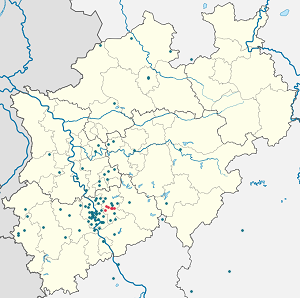 Karte von Bergisch Gladbach mit Markierungen für die einzelnen Unterstützenden