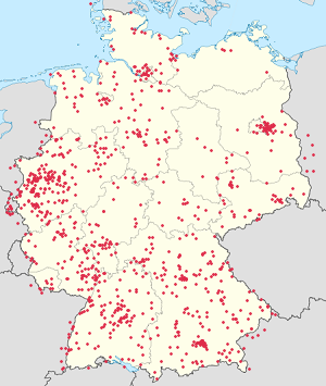 Karte von Deutschland mit Markierungen für die einzelnen Unterstützenden