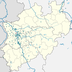 Map of Rheinberg with markings for the individual supporters