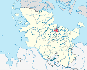 Karte von Kiel mit Markierungen für die einzelnen Unterstützenden