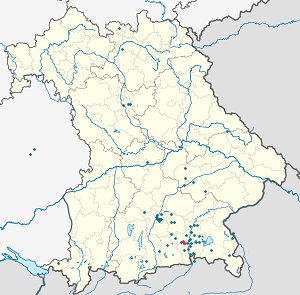 Karte von Bad Aibling mit Markierungen für die einzelnen Unterstützenden