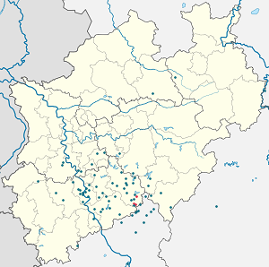 Karte von Morsbach mit Markierungen für die einzelnen Unterstützenden