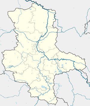 Kort over Magdeburg med tags til hver supporter 