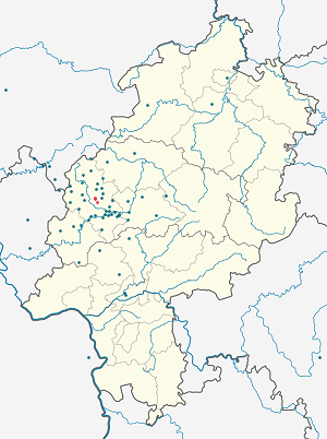 Mapa města Ehringshausen se značkami pro každého podporovatele 