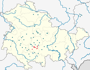 Map of Ilmenau with markings for the individual supporters