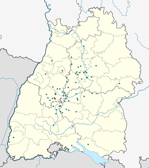 Map of Horb am Neckar with markings for the individual supporters
