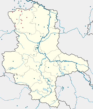 Map of Altmarkkreis Salzwedel with markings for the individual supporters